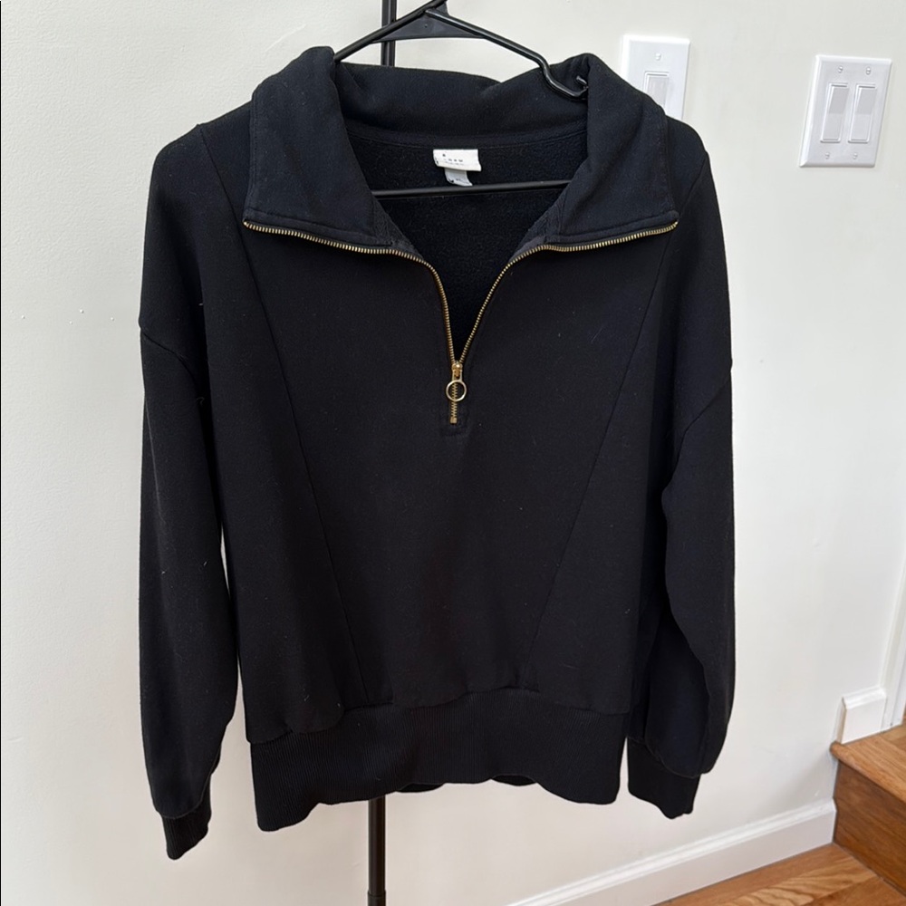 Black Half-Zip Sweater